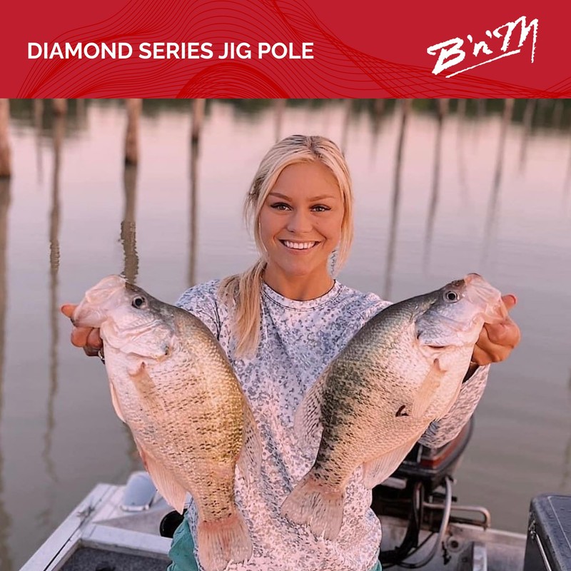 B&M DIA102 10 ft. Diamond Jig Fishing Pole - 2