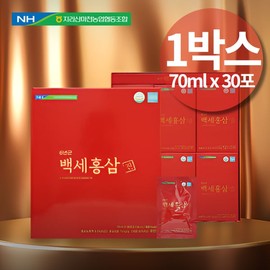 국내산 6년근 홍삼 농축액 홍삼근 홍미삼 상황버섯 차가버섯 함유 70ml x 30포 Domestic 6-Year-Old Red Ginseng Concentrate with Ginseng Root, Hongmi Ginseng, Maitake Mushroom, and Chaga Mushroom 70ml x 30 Sachets