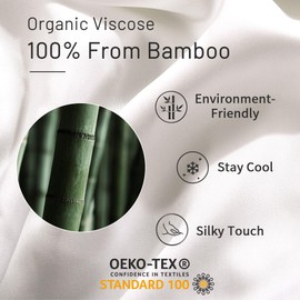 NEXHOME PRO 100% Organic Bamboo Duvet Cover Set Queen - Lightweight Summer Cooling Comforter Cover for Hot Sleepers 90"x90" 3pcs Breathable White Bedding with Corner Ties,Zipper Closure, No Insert