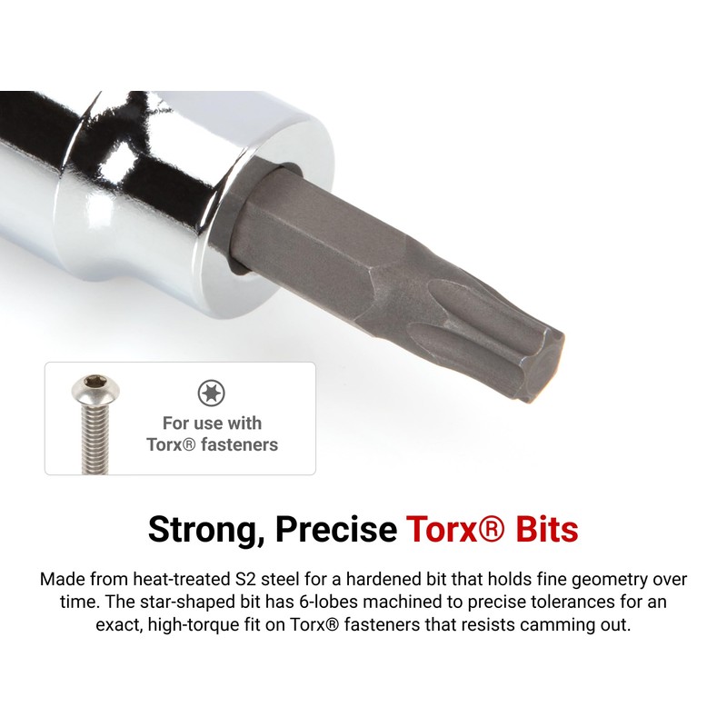 TEKTON 3/8 Inch Drive x T10 Torx Bit Socket |