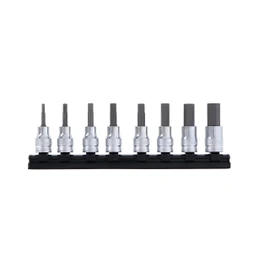 Koken RS3010MZ/8-L50 Z-EAL 3/8 (9.5 mm) SQ. Hex Bit Socket Rail Set, Total Length: 2.0 inches (50 mm), Set of 8