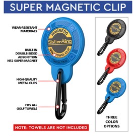 SisterAling Magnetic Clip for Golf Towel,Removable Industrial Magnetic Accessories Design for Strong Hold to Golf Carts or Clubs
