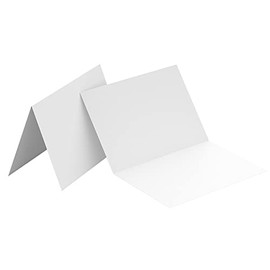 Reskid 100-Pack Of Heavyweight White Blank Cards - 10x16 Scored To 8x10 Greeting Cards - 110lb Cardstock - Printable Note Cards (8x10, inches)