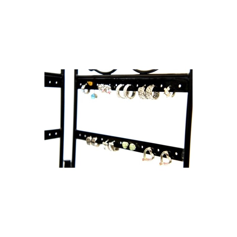 Mango Steam 3-Panel Jewellery Organiser for Hanging Earrings, Black …