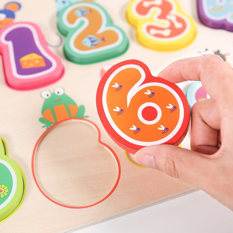 TOP BRIGHT Rompecabezas Animales Y Números, Habilidad Motora, Topbright