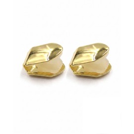 LEPJOS Grillz Teeth 2 Pack - Universal Gold Grillz with Secure Clip Mechanism and Soft Fit Perfect for Music Festivals & Halloween - Worry Free with Movement