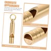 KOMBIUDA 2Pcs Retro Brass Whistle Pendant Survival Whistle for Outdoor