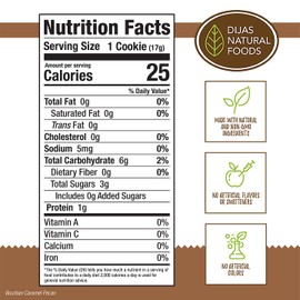 DIJAS Natural Foods, Crunchy Fat Free Biscotti Cookie, All Natural Preservative Free Ingredients, Delicious Low Calorie Snack (5 Ounces, Bourbon Caramel Pecan)