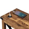 Convenience Concepts Durango Chairside Table with Charging Station and Shelf,
