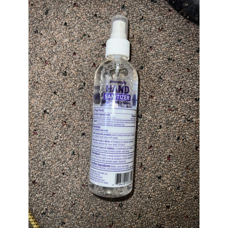 completely bare Rejuvenate Spray Hand Sanitizer Alcohol Free 8 OZ