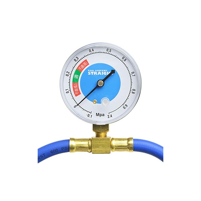 STRAIGHT HFC-134a 27-321 Air Conditioner with Gas Charge Hose Meter