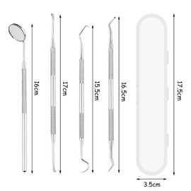 Xynovate 4 Pcs Calculus Remover, Dental Plaque Removal for Dogs and Cats, Stainless Steel Double Headed Tarter Scraper for Puppies, Cats and Small Pets