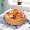 IGNPION Rattan Storage Bowl Woven Fruit Basket Round 26cm Bread
