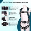 WHITEDEW Fall Protection Premium Safety Harness with Shock Absorbing Lanyard,
