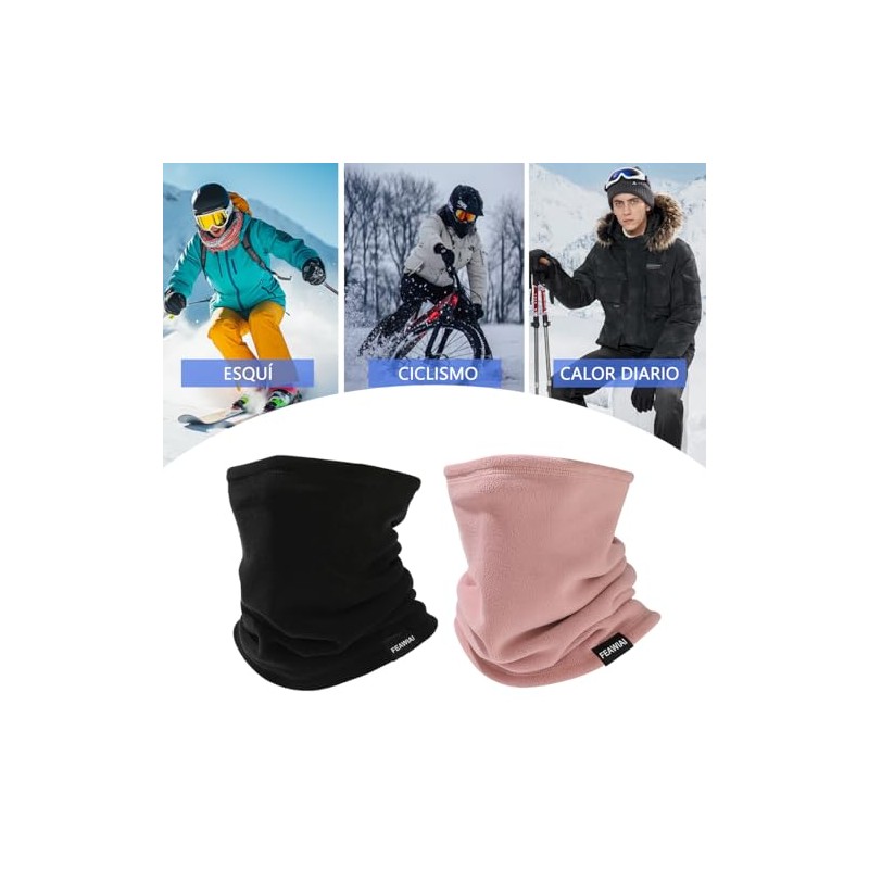 Kit 2 Piezas Bufanda para Hombre y Mujer, Mascarilla Calentadora