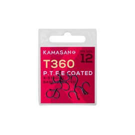 Kamasan T360 Extra Strong Eyed Barbless Circle Hooks – Method Feeder Fishing Hooks for Carp, F1 & Match Fishing (12)