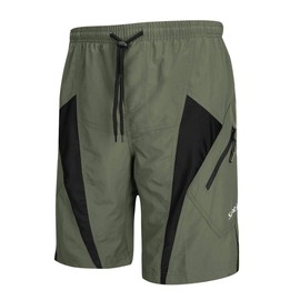 Santic Men's 4D Padded Bikes Shorts Loose Comfort Breathable Fitting Mountain Bike Shorts Grey