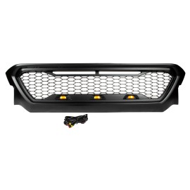 Freedom Road Auto Parts Front Bumper Grille Grill for 2012-2015 Toyota Tacoma W/LED Light Gloss Black