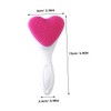 PACKOVE Heart Shaped Silicone Face Cleaning Brush for Women Gentle
