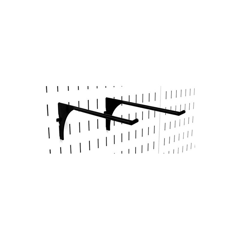 Wall Control 9in Reach Extended Hook Pair - Slotted Metal