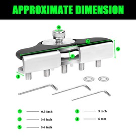 Led Light Bar Mounting Brackets, 2PCS Stainless Steel Universal Pillar Hood led Work Light Bar Clamp Holder Compatible with Jeep Truck SUV Sedan Hatchback Wagon Without Drilling