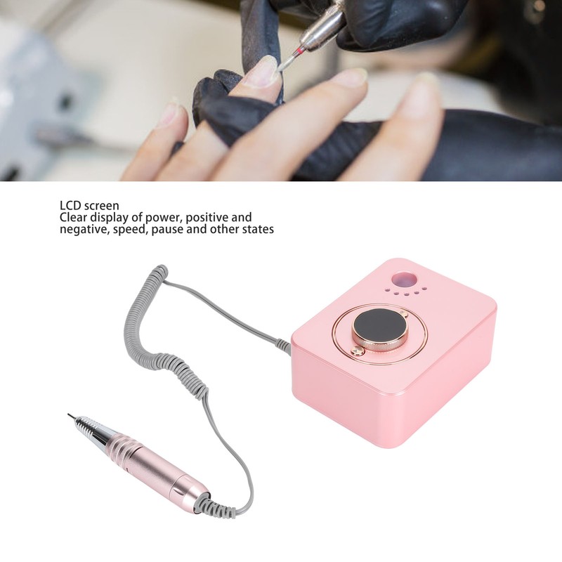 Electric Nail Grinder Portable Rechargeable Professional Manicure Machine 35000 RPM