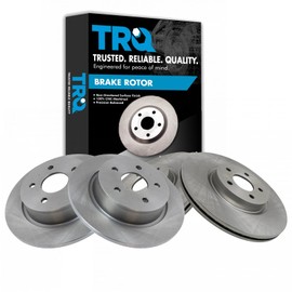 TRQ Front and Rear Brake Rotors Set Compatible with 2013-2016 Ford Escape 2014-2018 Transit Connect