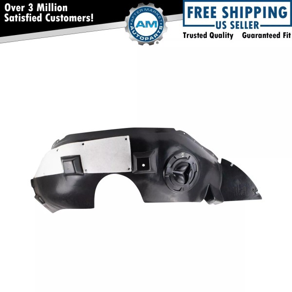 AM Autoparts Front Left Inner Fender Liner Black For 2010-2013