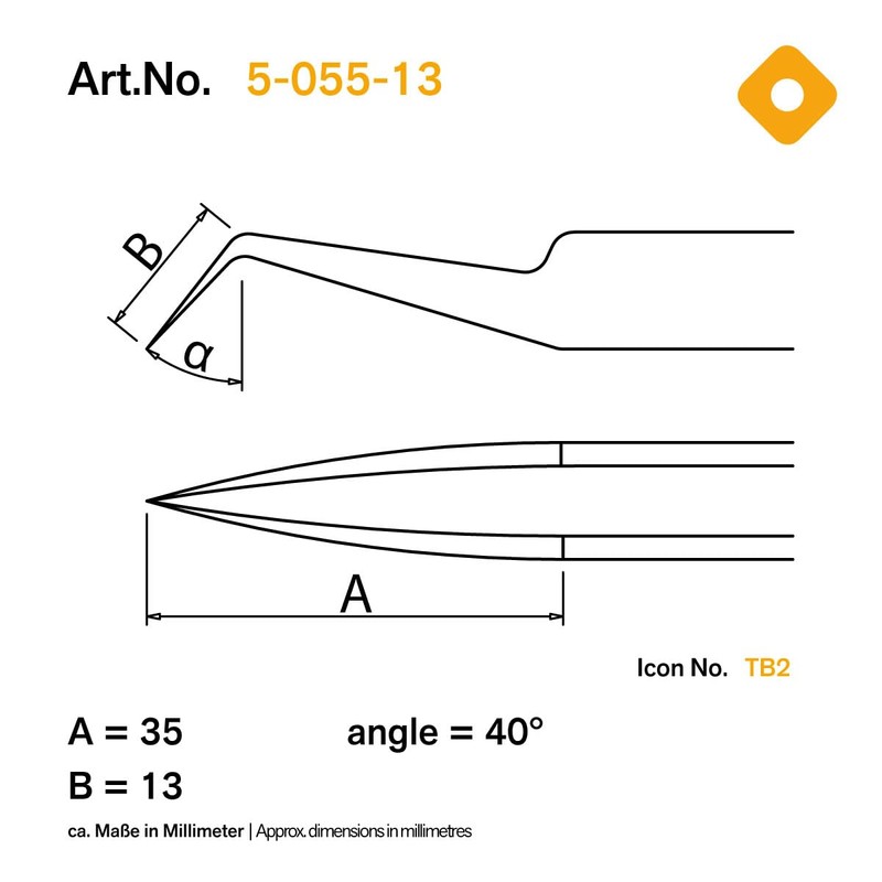 Bernstein 5-060 ESD Forceps for SMD 6-Piece Set