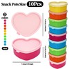 Eclovane 10Pc Small Food Containers with Lids – 90ML Heart-Shaped