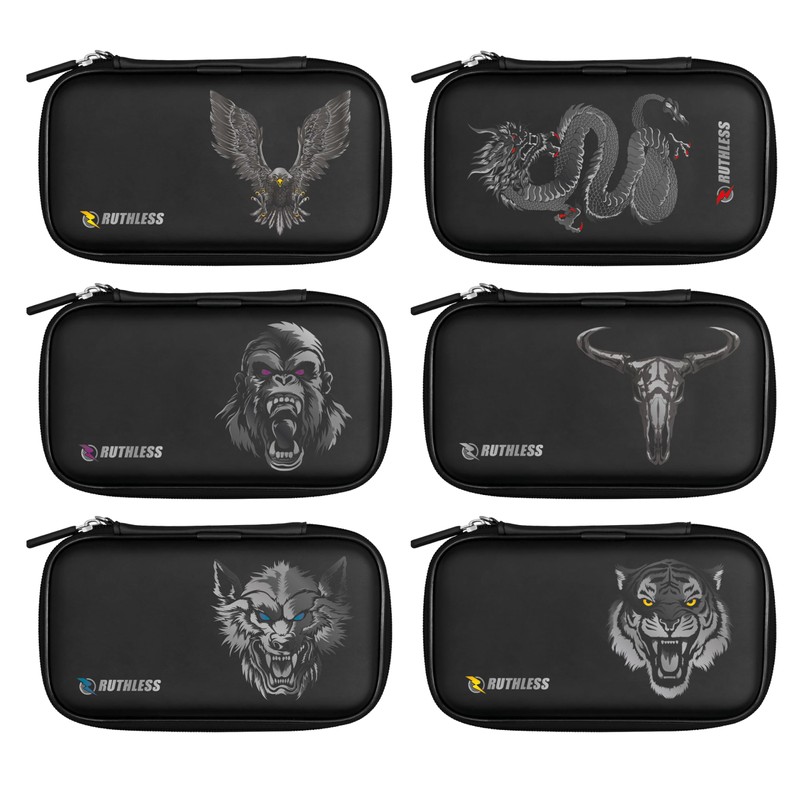 RUTHLESS Dart Case | Professional Dart Bag for Storage, black,