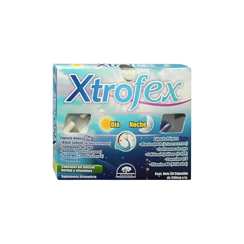 Xtrofex Día Noche Caja Capsulas Menopausia Sabor