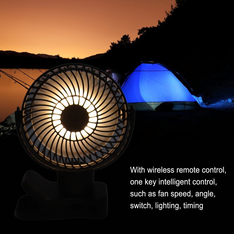 Portable Clip On Fan 4000mah Rechargeable Desktop Fan with LED