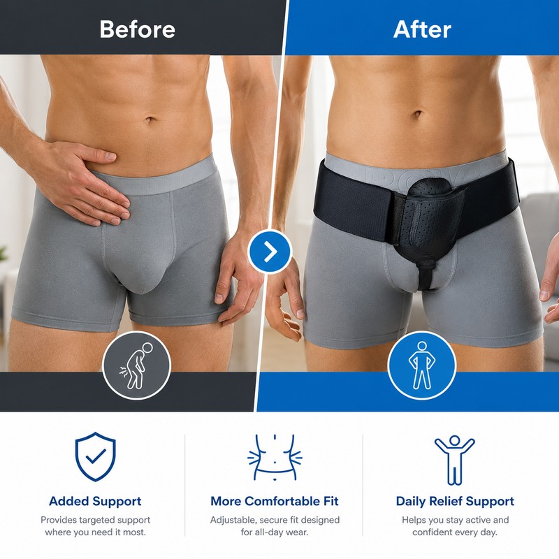 Inguinal Hernia Support Belt for Daily Comfort – Adjustable Groin