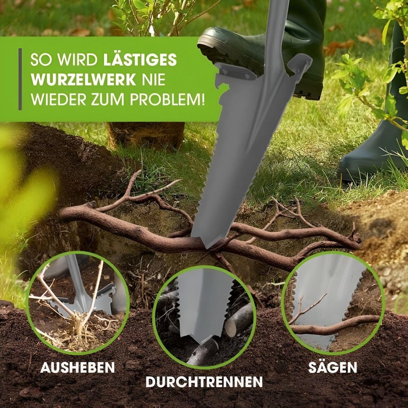 EASYmaxx Spade Saw with Root Saw, Spade and Root Saw,