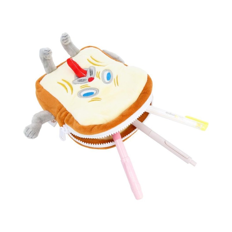 Sunstar Stationery S1427954 Bread Loaded Pencil Case, Reversible Design, A