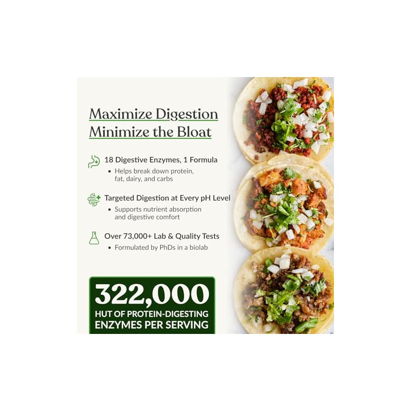 Bioptimizers Masszymes Suplemento Completo Enzimas Digestivas Salud Intestinal Alivio Hinchazón