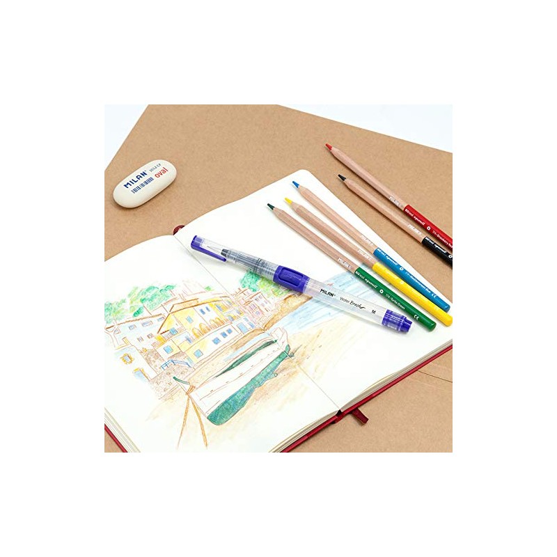 Milan Water Brush BWM10351 Penna ricaricabile, 4 mm, Bianco