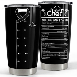 SANDJEST - Vaso de regalo para mujeres y hombres, 20 onzas con aislamiento de acero inoxidable, taza de café, taza de viaje, chefs, regalos para cumpleaños, Navidad, amantes del cocinero, regalo