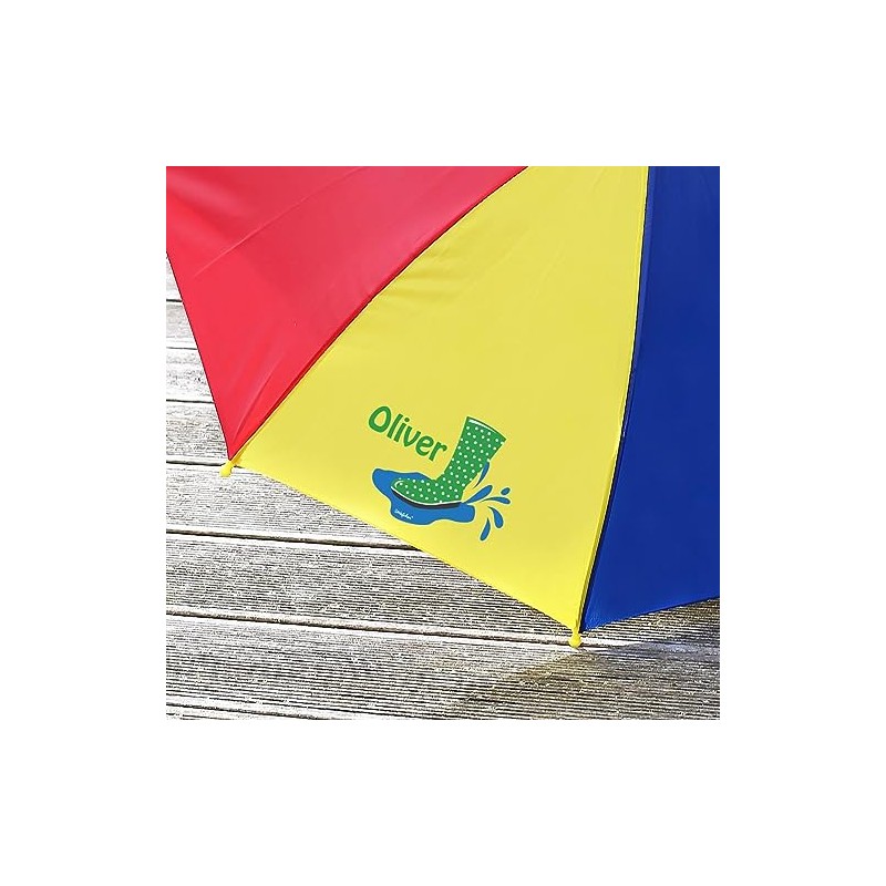 Striefchen® Children's Umbrella Colourful Printed with Your Choice of Name,