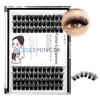 Bodermincer Black/Brown Color Natural Lash Clusters 84pcs Wispy Eyelash Clusters
