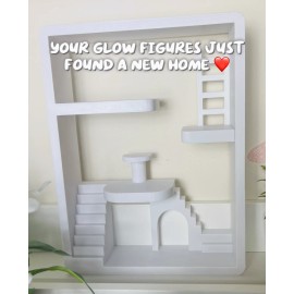 Smiski Rainbow Smiski Display House | Glow Shelf for Mystery Figures & Toys