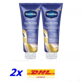 Vaseline Healthy Bright Glutathione Serum Burst Lotion Overnight Radiance Repair - 2 x 300ml