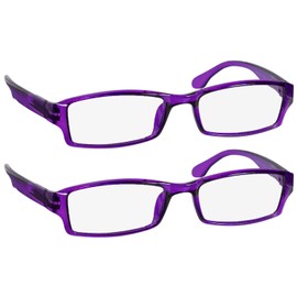 TruVision Readers Reading Glasses - 9501HP -2 pk – Purple +500