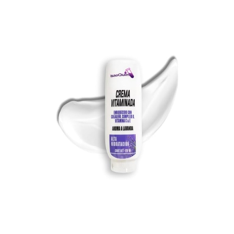Crema Vitaminada con Lavanda IsaaQuim 120 ml Alta Hidratación y
