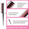 Goiple 8 Pieces Styling Comb Set - Teasing Brush, Rat