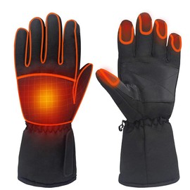 Winter Heated Gloves Waterproof Electric Thermal Glove Non Slip and Breathable Electric Cycling Gloves for Mountain Skiing and Hiking