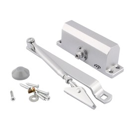 Hydraulic Spring Door Closer, Automatic Heavy Duty Overhead Door Closer with Adjustable Arm, 25-45kg Fire Proof Safe Door Opener Closer Home Positioning Spring Door Closer for Home or Commercial Use