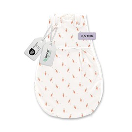 TRÄUMELAND – LIEBMICH Babyschlafsack 3-teiliges Set Carota | atmungsaktiver Babyschlafsack | 2.5 TOG | mitwachsender Ganzjahresschlafsack für Sommer und Winter |Öko-Tex 100 zertifiziert