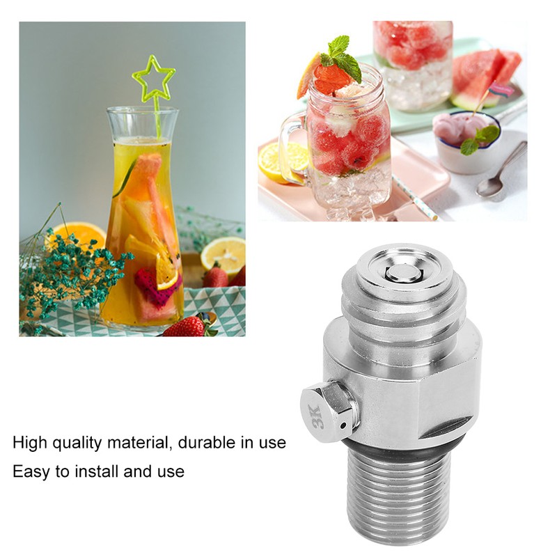 Soda Water Cylinder Valve Accessory M18x1.5 TR21-4 Thread for SodaStream
